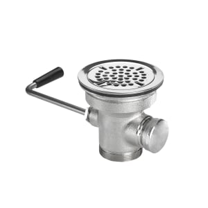 381-22204S Twist Waste Valve w/ 1 1/4" Overflow Outlet, 3 1/2" Sink Opening