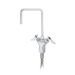 381-DX602 Deck Mount Faucet w/ 8 1/2" Double Bend Gooseneck Spout - Single Hole