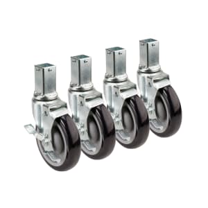 381-28172S 4 Piece Post Shelving Caster Set w/ 5" Wheels