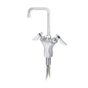381-DX601 Deck Mount Faucet w/ 6" Double Bend Gooseneck Spout - Single Hole