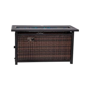 916-YOGYM81008BKGG 45" Rectangular Gas Fire Pit Table - 50,000 BTU, Espresso/Black, Liquid Propane