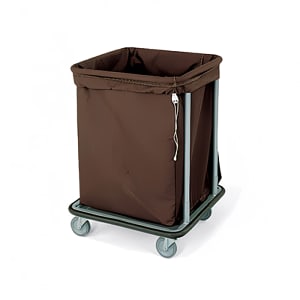 650-23CL Drawstring Laundry Bag w/ Square Bottom for 1106 Laundry Cart - Cloth, Brown
