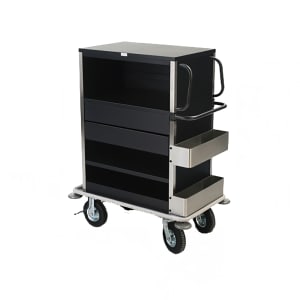 650-2281 Housekeeping Cart w/ (3) Shelves - 40"L x 24"W x 52 1/4"H, Plastic