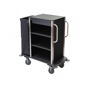 650-2280 Housekeeping Cart w/ (3) Shelves - 42 1/2"W x 21 1/2"D x 46 1/2"H, Plasti...