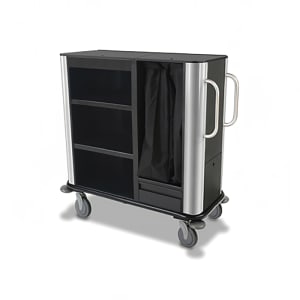 650-2279 Housekeeping Cart w/ (3) Shelves - 30"W x 19"D x 40"H, Plastic