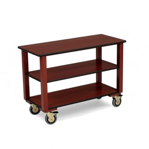 650-4645 Room Service Cart w/ (3) Shelves - 44"L x 19"W x 31"H, Laminate/Wood