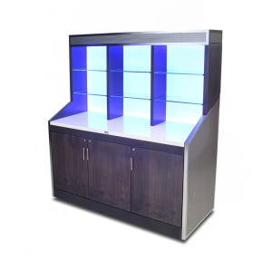 650-5874 70" Wood Veneer Cabinet & Avonite Countertop - 27"D x 77 1/2"H