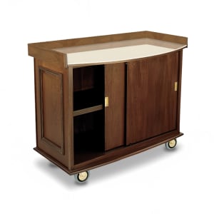 650-5759 Beverage Cart w/ (2) Sliding Doors & Avonite Top - Wood Veneer