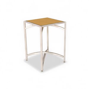 650-7023L48 24" Square Collapsible Table w/ Laminate Top & Brushed Steel Frame - 48"H