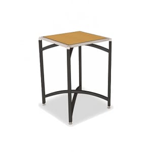 650-7024L24 24" Square Collapsible Table w/ Corner Mount - Laminate Top w/ Black Steel Frame, 24"H