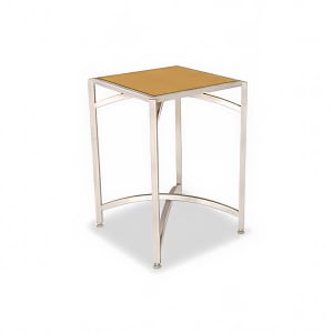 650-7023L30 24" Square Collapsible Table w/ Laminate Top & Brushed Steel Frame - 30"H