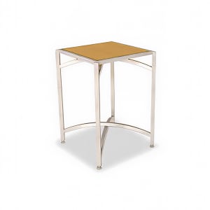 650-7023L36 24" Square Collapsible Table w/ Laminate Top & Brushed Steel Frame - 36"H