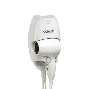 141-136W Wall Mount Hair Dryer w/ Nightlight - Direct Wire, 1600 watts, White