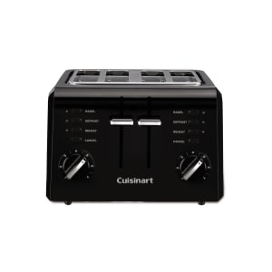 141-CPT142BKWH 4 Slice Compact Toaster w/ Crumb Tray - Black/Stainless, 120v