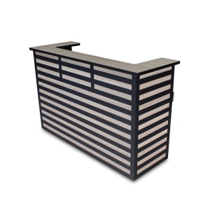 650-48676 72" Portable Bar w/ Laminate Cabinet & Countertop - 26"D x 48"H