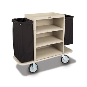650-219336 Housekeeping Cart w/ (3) Shelves & (2) Bags - 30"L x 19"W x 36"H, P...