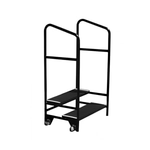 650-419242 Stage Stairs w/ (2) Carpeted Treads & 42"H Guard Rails for 16" to 24"H Stages