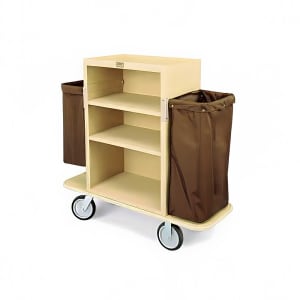650-219342 Housekeeping Cart w/ (3) Shelves & (2) Bags - 30"L x 19"W x 42"H, P...
