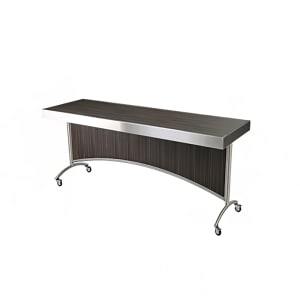 650-70136 Mobile Nesting Table w/ Laminate Top & Stainless Steel Frame - 75.5"L x 30"W x 36"H