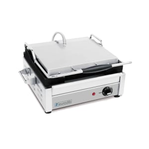 027-SFE02345120 Single Commercial Panini Press w/ Cast Iron Grooved Plates, 120v