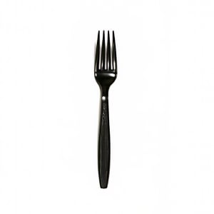 538-E179001 Heavy Weight Disposable Forks - Plastic, Black