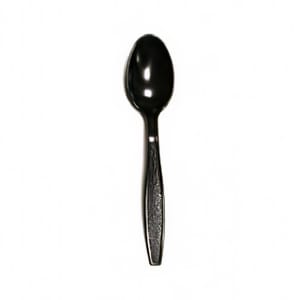 538-E179002 Heavy Weight Disposable Teaspoons - Plastic, Black