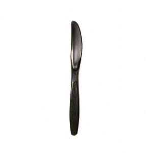 538-E179003 Heavy Weight Disposable Knives - Plastic, Black