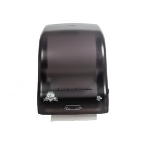 538-EMP7400 Wall Mount Roll Paper Towel Dispenser - Mechanical Hands-Free, Plastic, Black