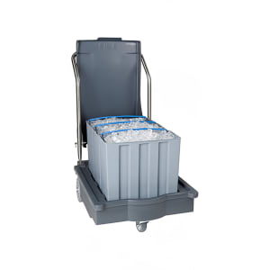 608-112771 75 lb Mobile Ice Caddy - Plastic, Gray