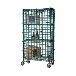 268-FMSEC24484GN 48" Mobile Security Cage, 24"D
