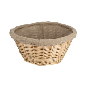 347-118513 11 1/2" Round Proofing Basket w/ 4 lb Capacity, Willow/Linen Lined