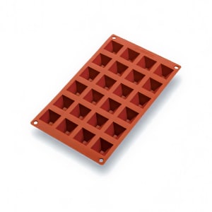 347-257920 Gastroflex® Mini Pyramid Mold w/ 24 Sections - Silicone
