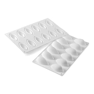 347-258313 Silikomart® 3D "Quenelle" Mold w/ 12 Sections - Silicone