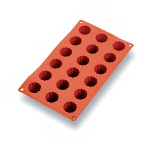 347-257990 Gastroflex® Mini Cannele Mold w/ 18 Sections - Silicone