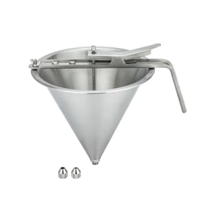 347-258825 2 qt Confectionery Funnel w/ Opening Nozzle, Stainless