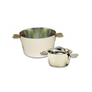 347-341422 4" Round Charlotte Mold w/ Handles - 2 3/8"H, Stainless Steel