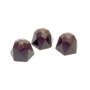 347-380102 Diamond Chocolate Mold w/ 40 Sections - Polycarbonate, Transparent