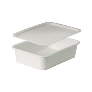 347-510505 10 1/2 qt Dough Container - 20 7/8" x 16 1/8" x 3 1/8", HDPE, White