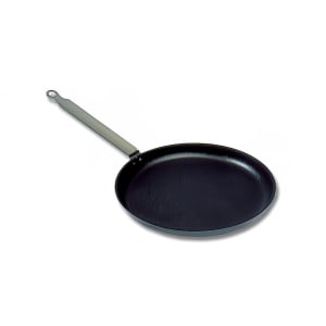 347-907525 9 3/16" Extra Heavy Aluminum Crepe Pan w/ Riveted Stainless Steel Handle