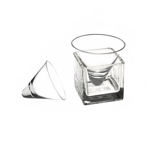 872-ASA013CLG23 4 oz Cone Shaped Sampler™ Dish - Glass, Clear