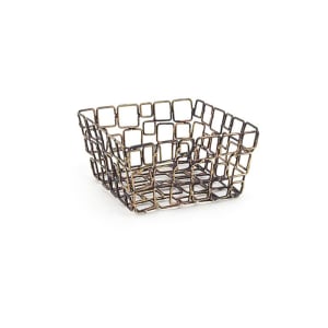 872-BHO044GOI22 6" Square Wireware™ Basket - Iron, Copper