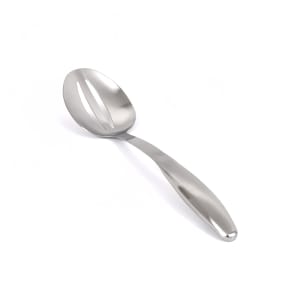 872-BUT034BSS23 13 1/2" Brushed Stainless Slotted Serving Spoon, Silver