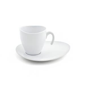 872-DCS010WHP22 8 oz Ellipse™ Cup & Saucer Set - Porcelain, White