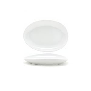 872-DSP033WHP22 Oval Tides™ Plate - 8" x 5 1/2", Porcelain, White