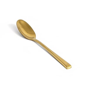 872-FTS006GOS23 7" Teaspoon with 18/10 Stainless Grade - Parker Pattern, Matte Brass