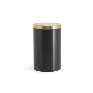 872-RJR030BKS23 10 oz Round Storage Jar - Stainless Steel, Matte Black