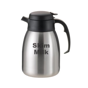 482-FVPC15SKIMET 1 1/2 liter Vacuum Carafe w/ Push Button Lid & Stainless Liner - Brushed Stainless