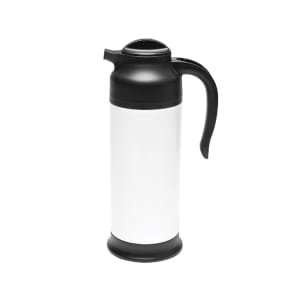 Service Ideas SJ20SS SteelVac Stainless Slim Carafe With Push Button Lid, 2 Liter