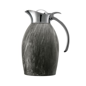 482-NIC10BSGM 1 liter Vacuum Carafe w/ Flip Top Lid & Stainless Liner - Gray Marble