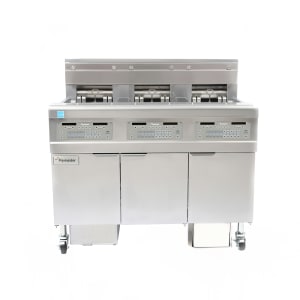 006-FPEL314CA2081 Electric Fryer - (3) 30 lb Vats, Floor Model, 208v/1ph